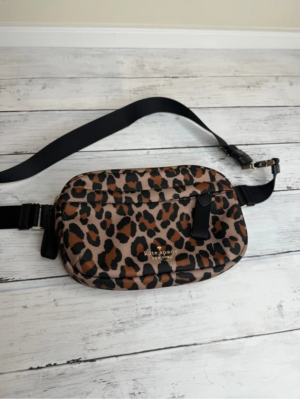kate spade Leopard Print Crossbody Belt Bag - Brown/Black/Tan